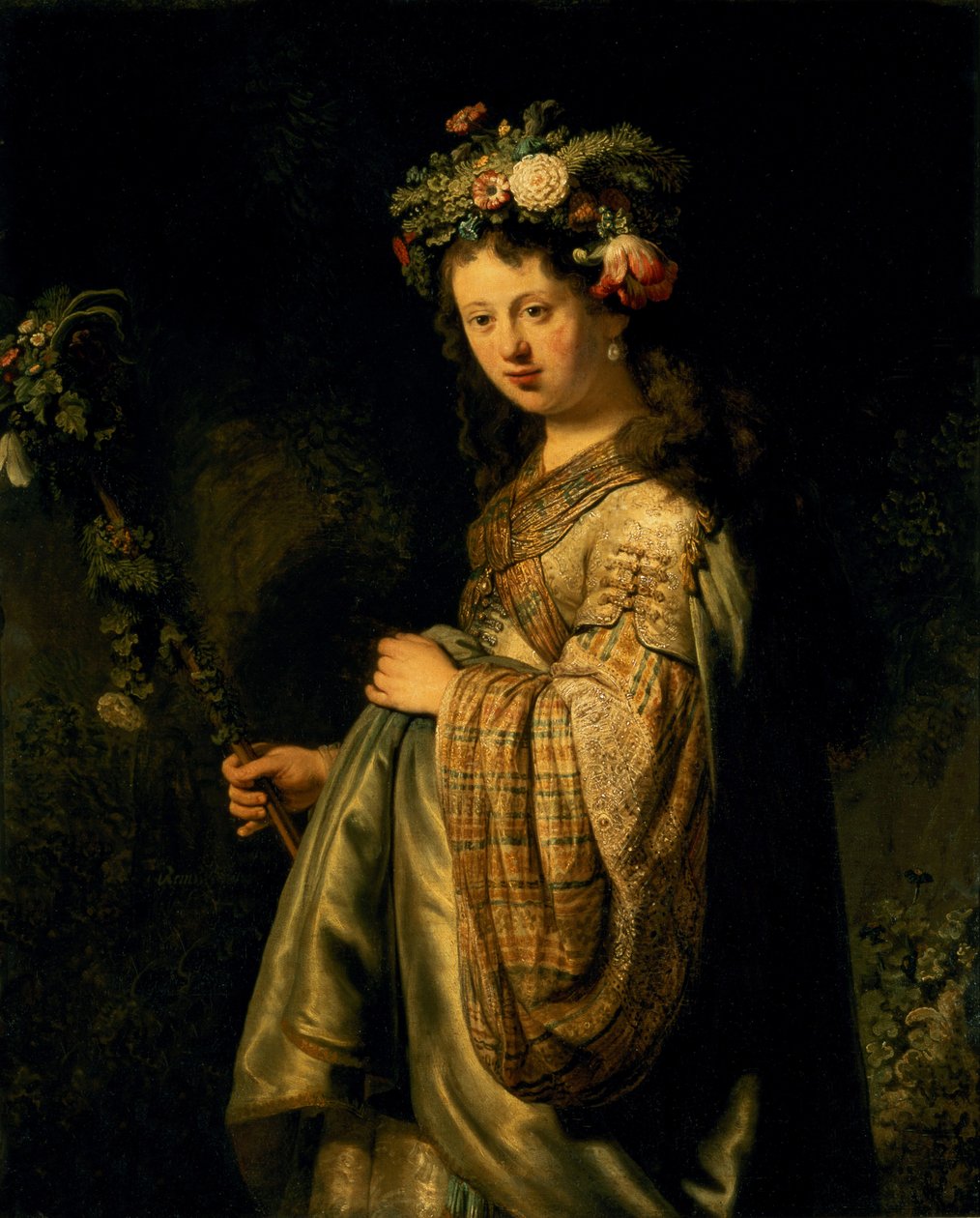Saskia jako Flora autorstwa Rembrandt van Rijn