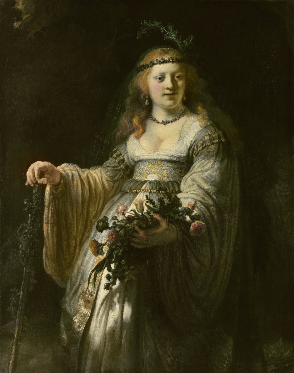 Saskia van Uylenburgh w stroju arkadyjskim autorstwa Rembrandt van Rijn