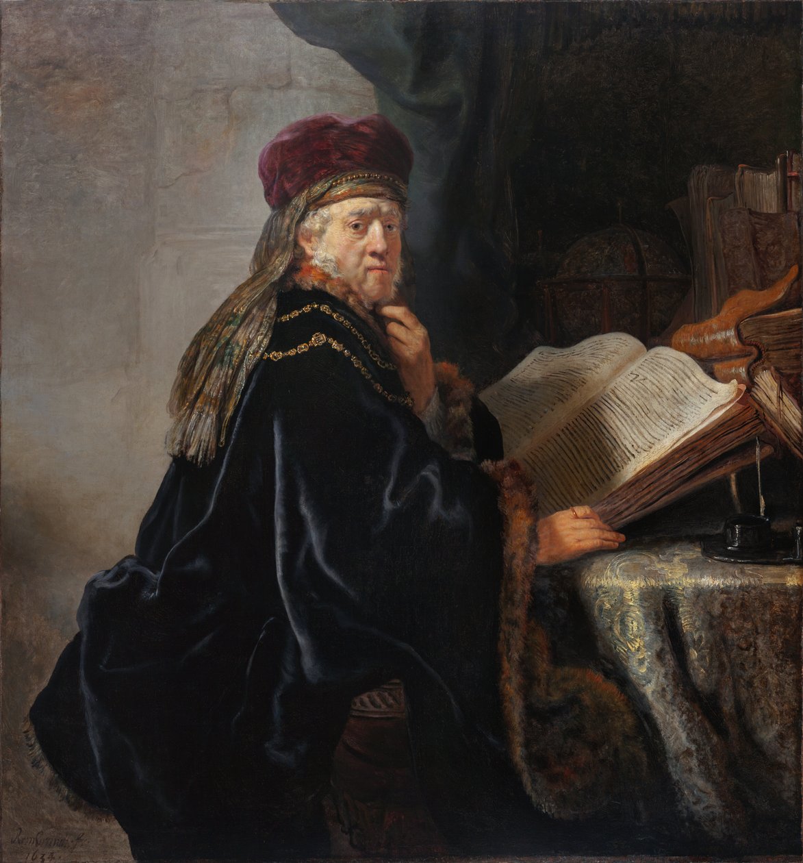 Uczony w swoim gabinecie autorstwa Rembrandt van Rijn