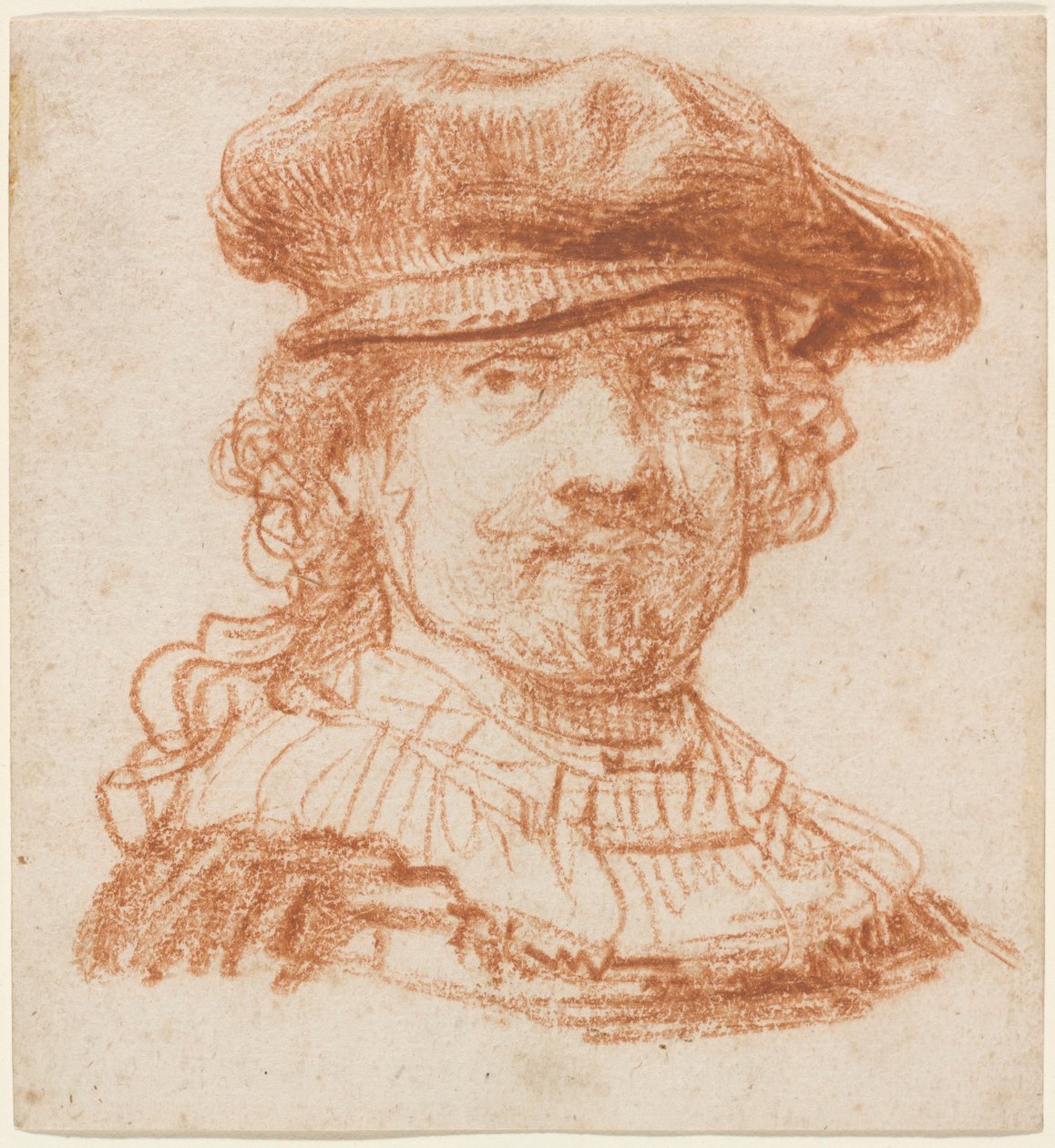 Autoportret, ok. 1637 (czerwona kreda) autorstwa Rembrandt van Rijn