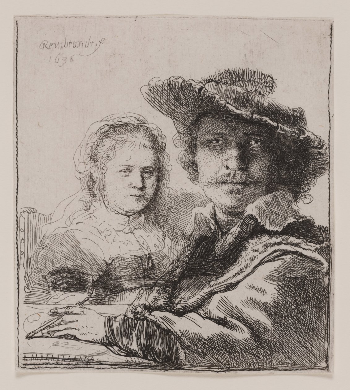 Autoportret z Saskią autorstwa Rembrandt van Rijn