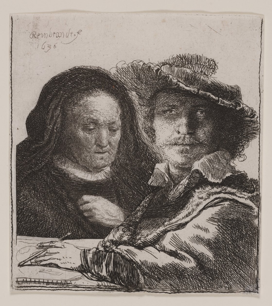 Autoportret z matką artysty autorstwa Rembrandt van Rijn
