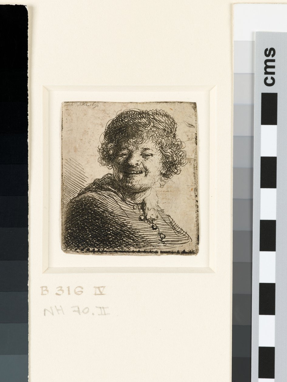 Autoportret w czapce: śmiech autorstwa Rembrandt van Rijn