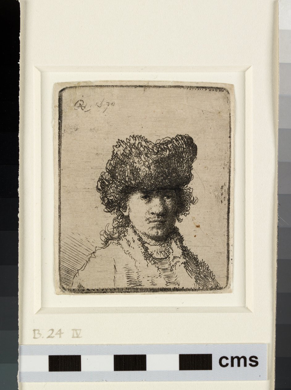 Autoportret w futrzanej czapce autorstwa Rembrandt van Rijn