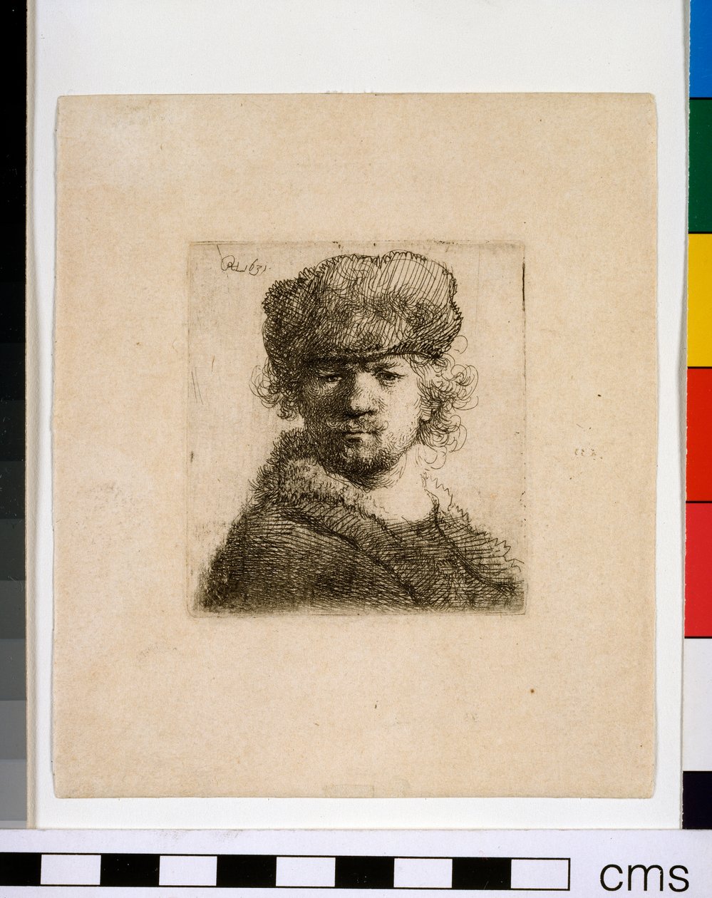 Autoportret w ciężkiej futrzanej czapce autorstwa Rembrandt van Rijn