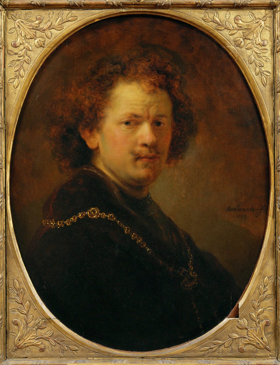 Autoportret z gołą głową ... autorstwa Rembrandt Harmensz. van Rijn