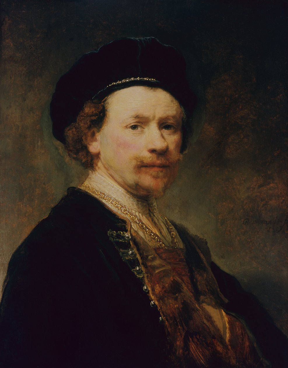 Autoportret, ok. 1636-8 (olej na desce) autorstwa Rembrandt Harmensz. van Rijn