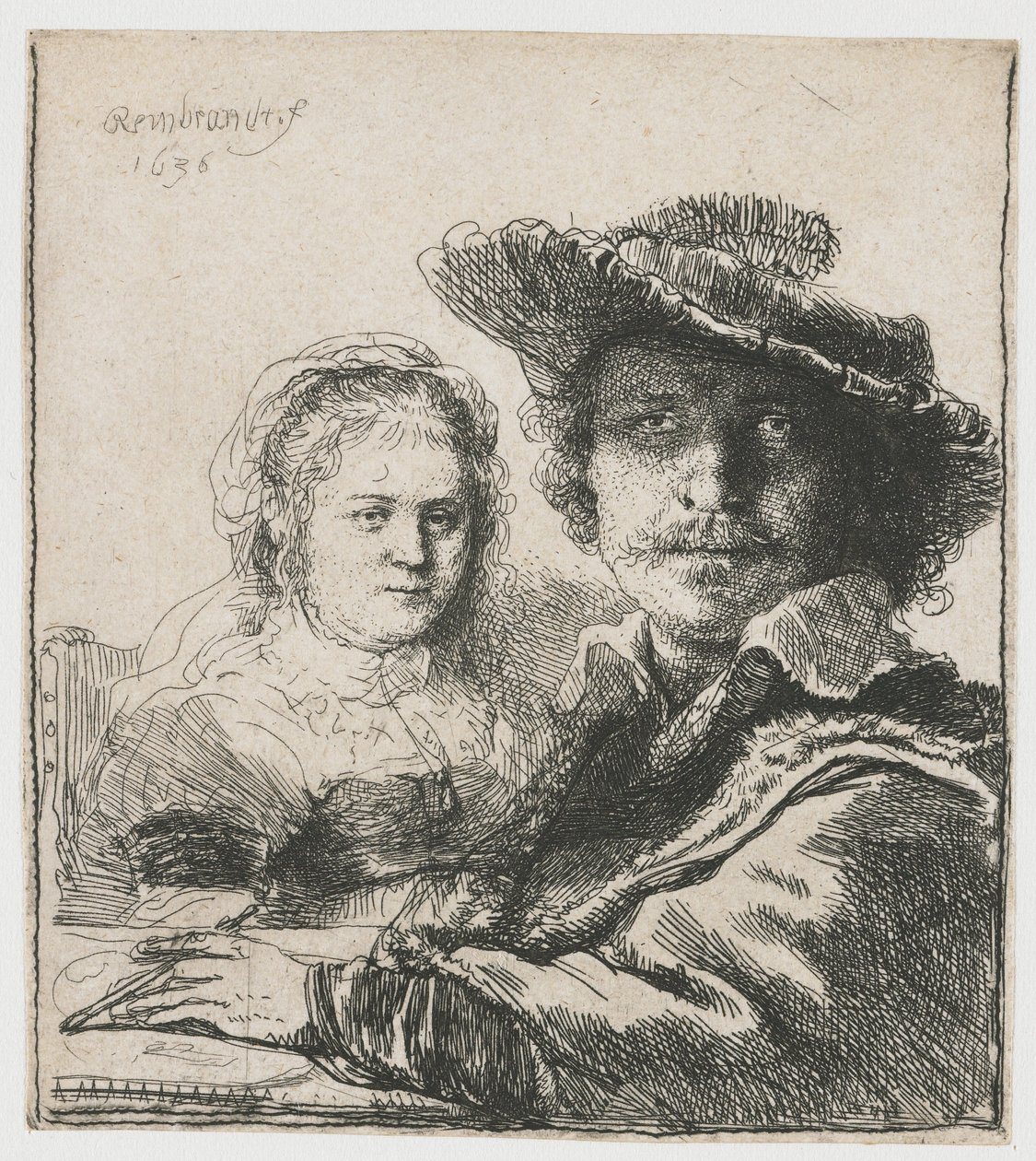 Autoportret z Saskią autorstwa Rembrandt Harmensz. van Rijn