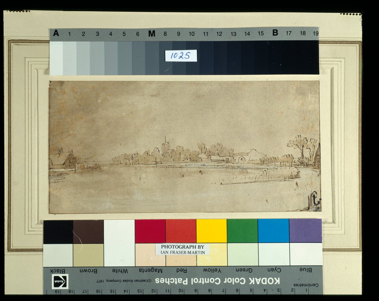 Amstel niedaleko Kostverloren, ok. 1651-52 (pióro i atrament z praniem na papierze) autorstwa Rembrandt Harmensz. van Rijn