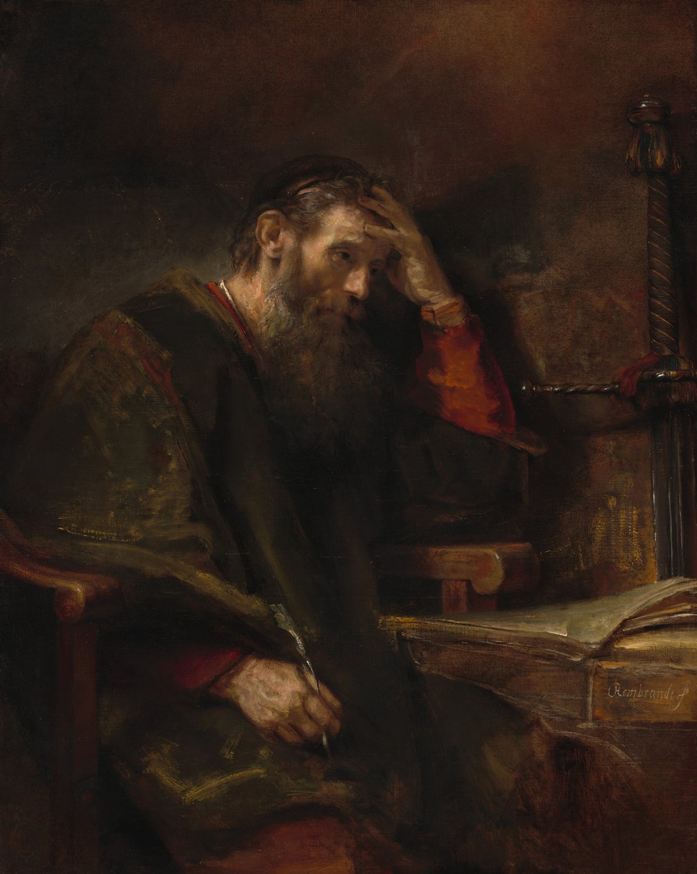 Apostoł Paweł, c. 1657 autorstwa Rembrandt Harmensz van Rijn