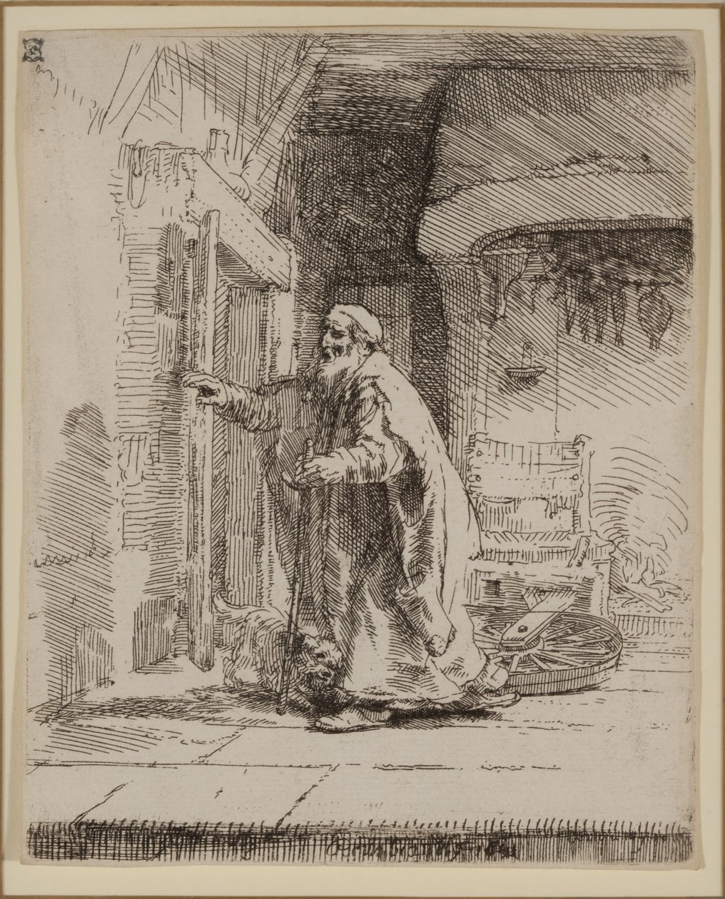 Ślepota Tobita: Większa płyta autorstwa Rembrandt van Rijn