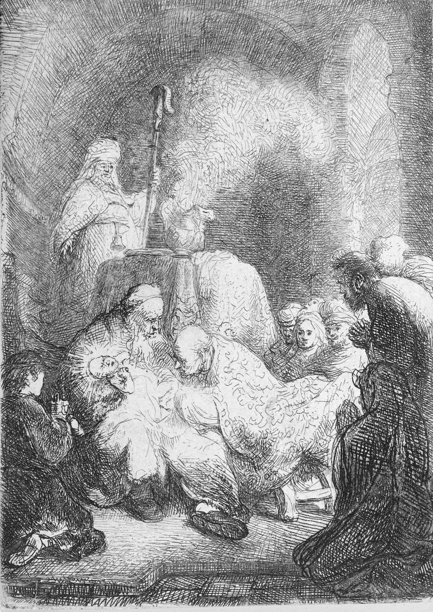Obrzezanie (pióro i atrament na papierze) autorstwa Rembrandt van Rijn