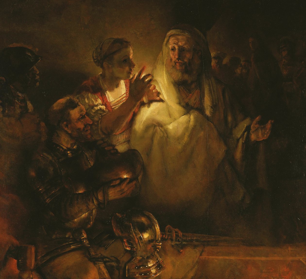 Odmowa św. Piotra autorstwa Rembrandt van Rijn