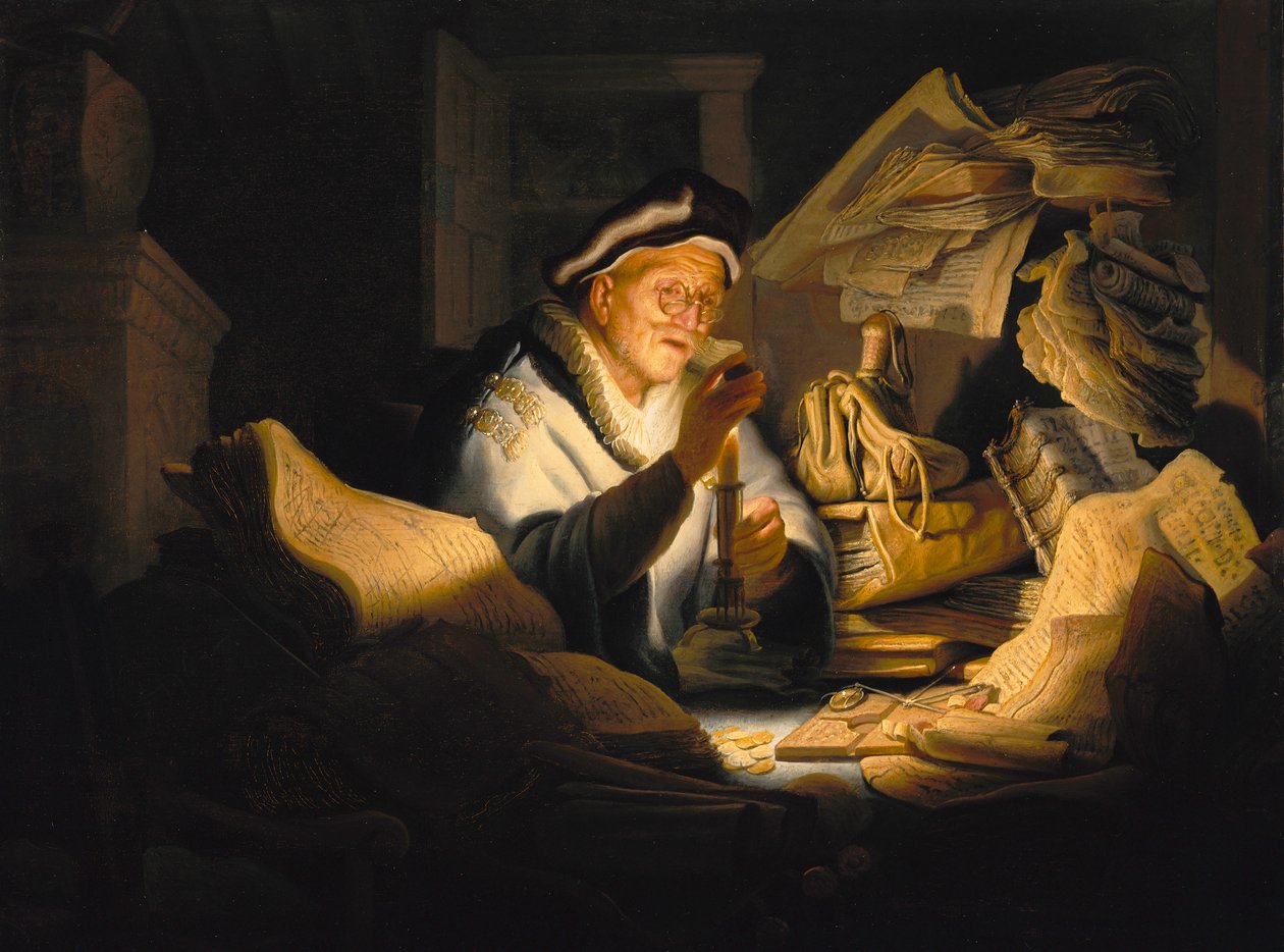 Przypowieść o bogatym głupcu autorstwa Rembrandt Harmensz. van Rijn
