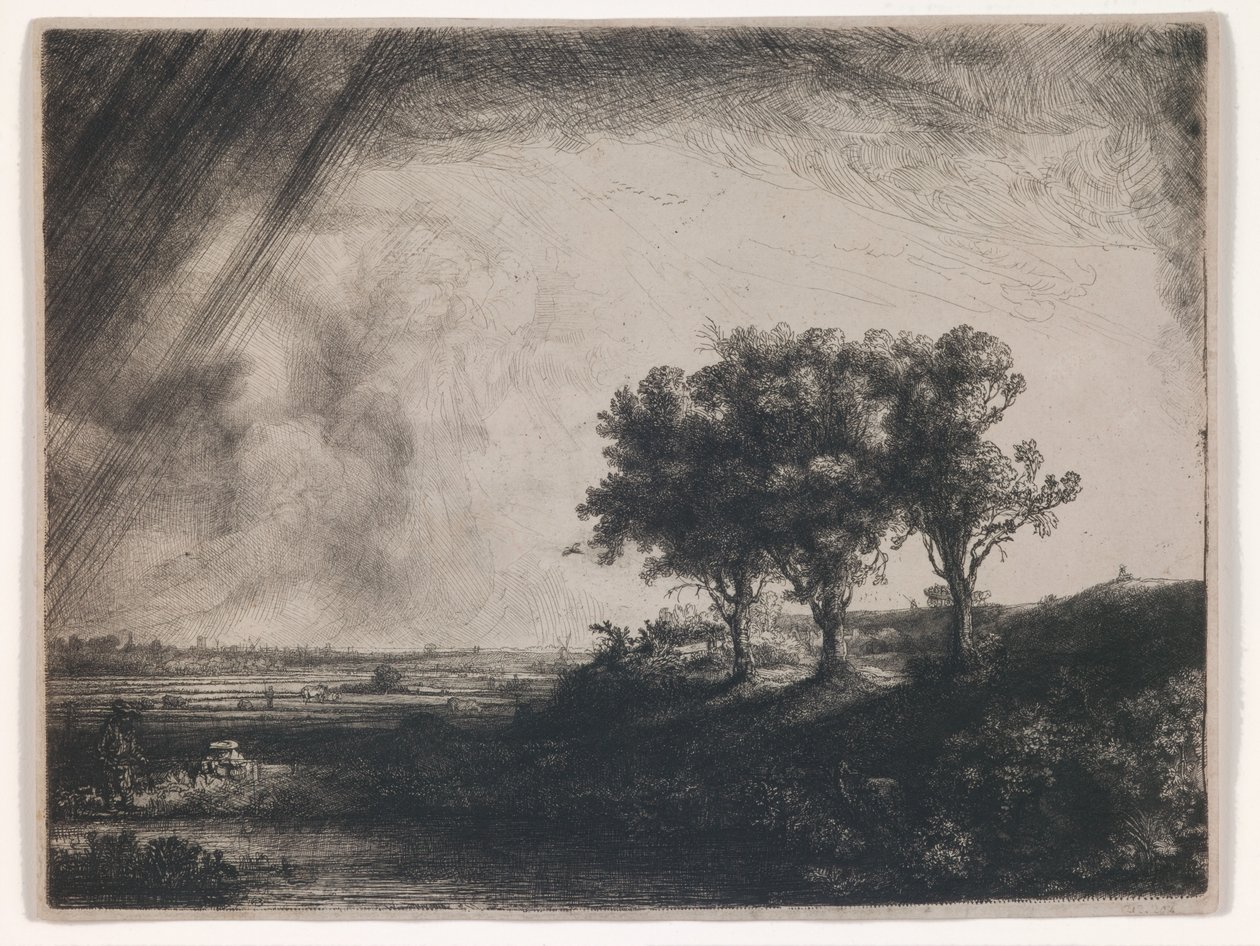 Trzy drzewa autorstwa Rembrandt Harmensz. van Rijn