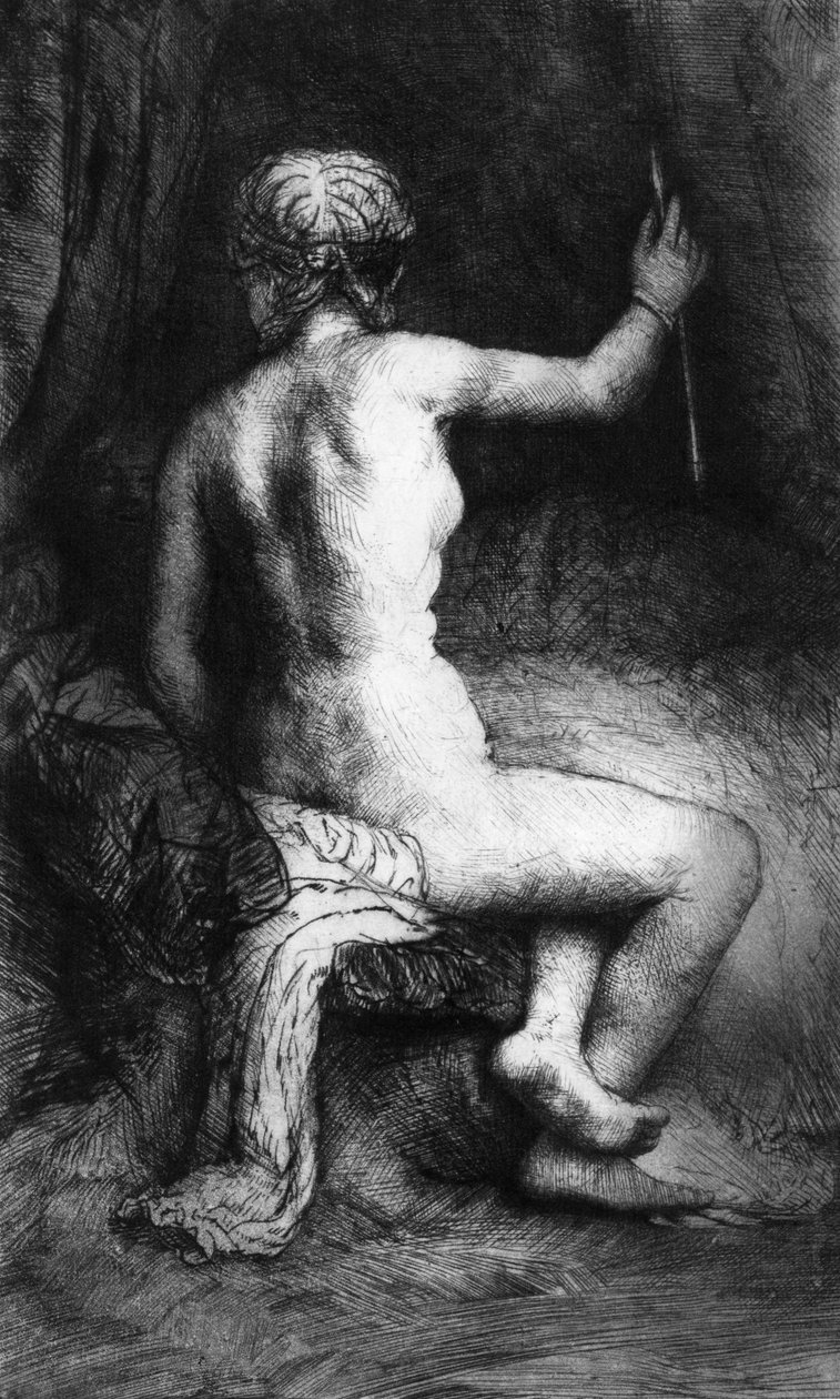 Kobieta ze strzałą autorstwa Rembrandt van Rijn