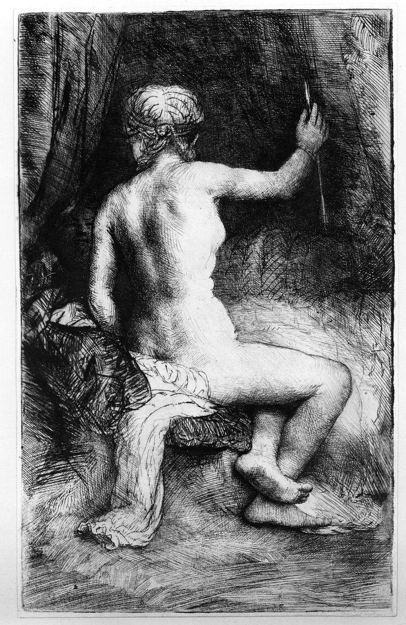 Kobieta ze strzałą autorstwa Rembrandt van Rijn
