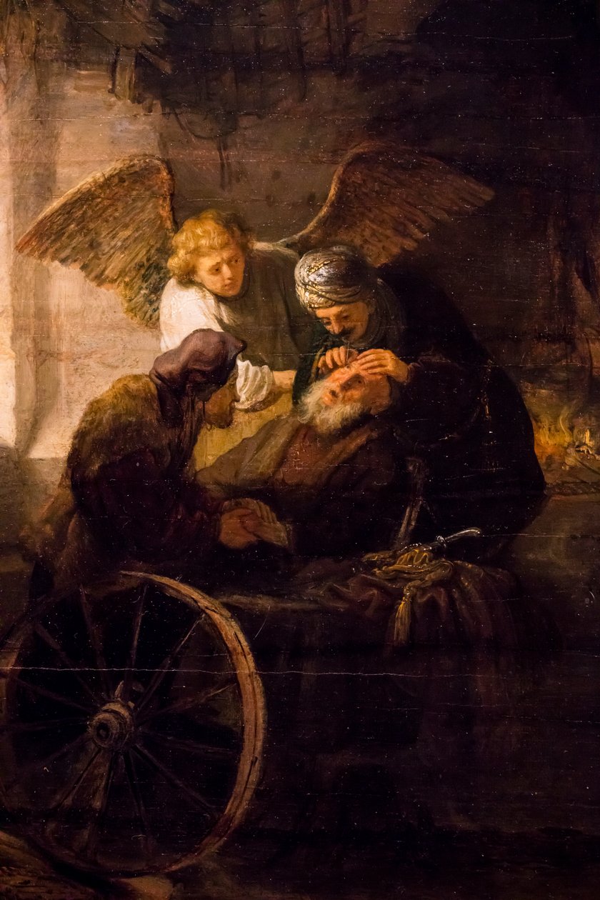 Tobiasz leczy swojego niewidomego ojca autorstwa Rembrandt Harmensz. van Rijn