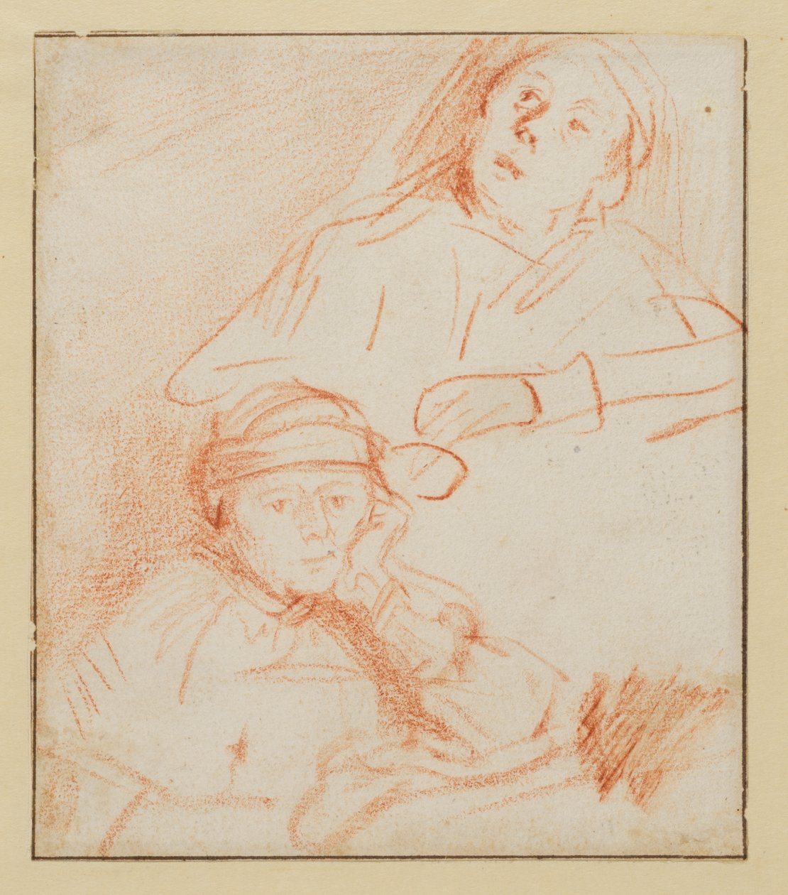 Dwa studia Saskii, 1636 - 1637 ok autorstwa Rembrandt van Rijn