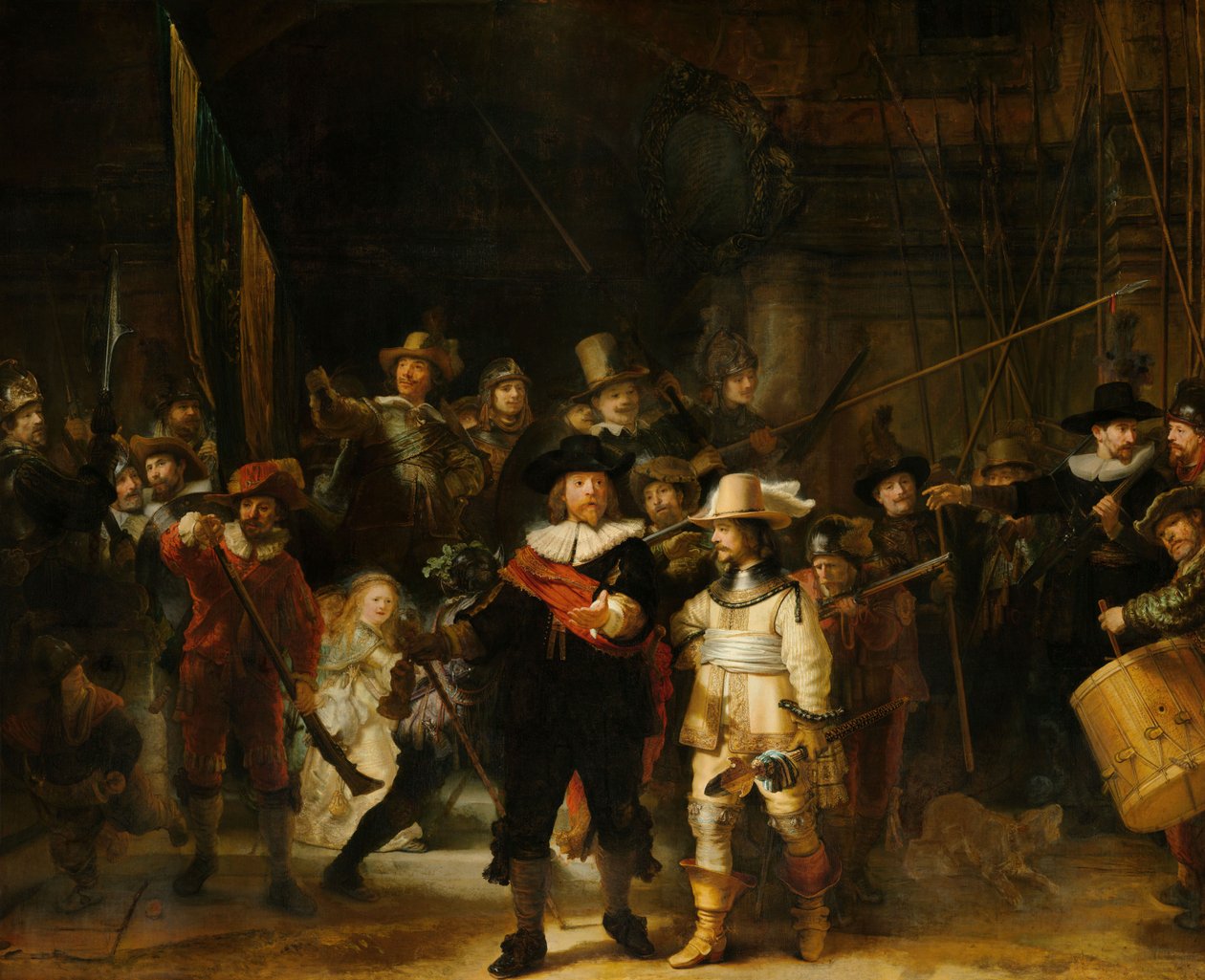 Firma Fransa Banninga Cocqa i Willema van Ruytenburgha, znana jako „Straż nocna” autorstwa Rembrandt Harmenszoon van Rijn, Rembrandt