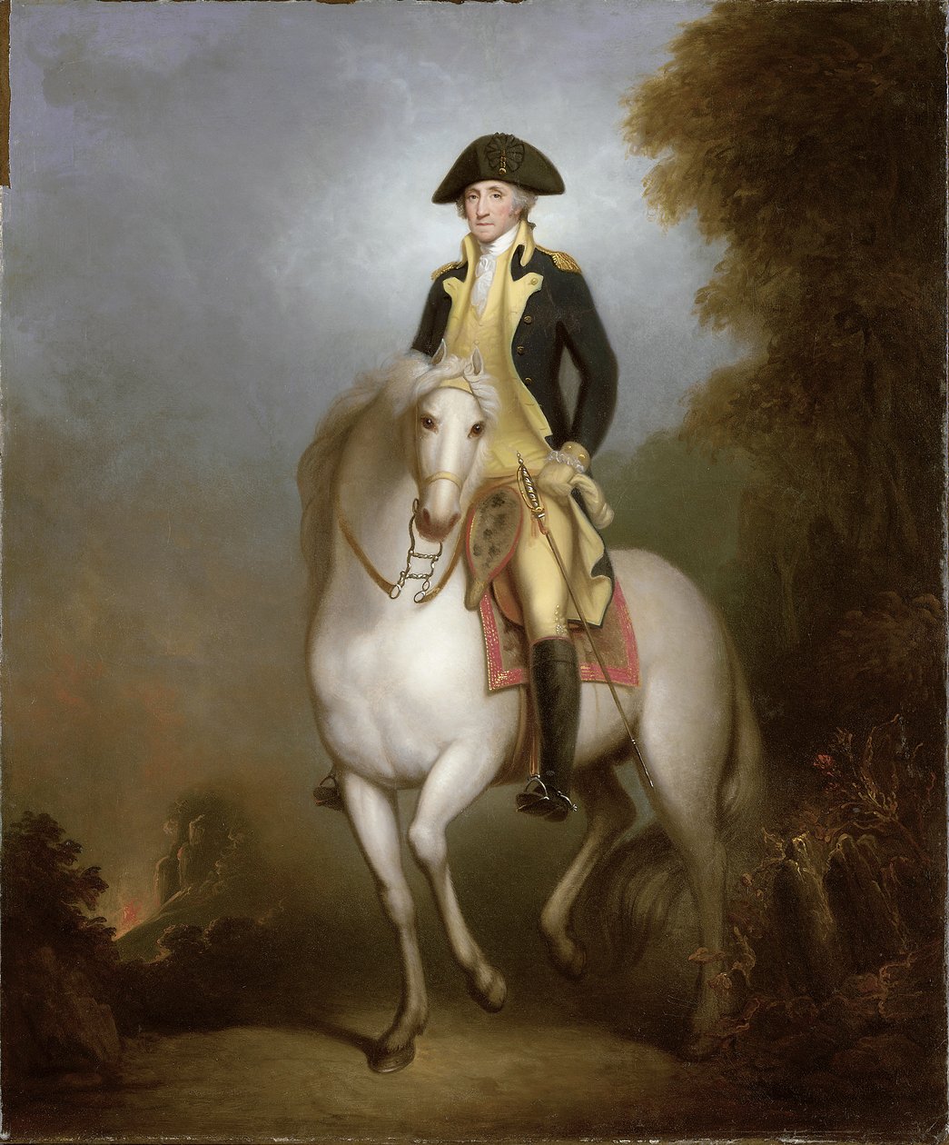 Konny portret Jerzego Waszyngtona autorstwa Rembrandt Peale