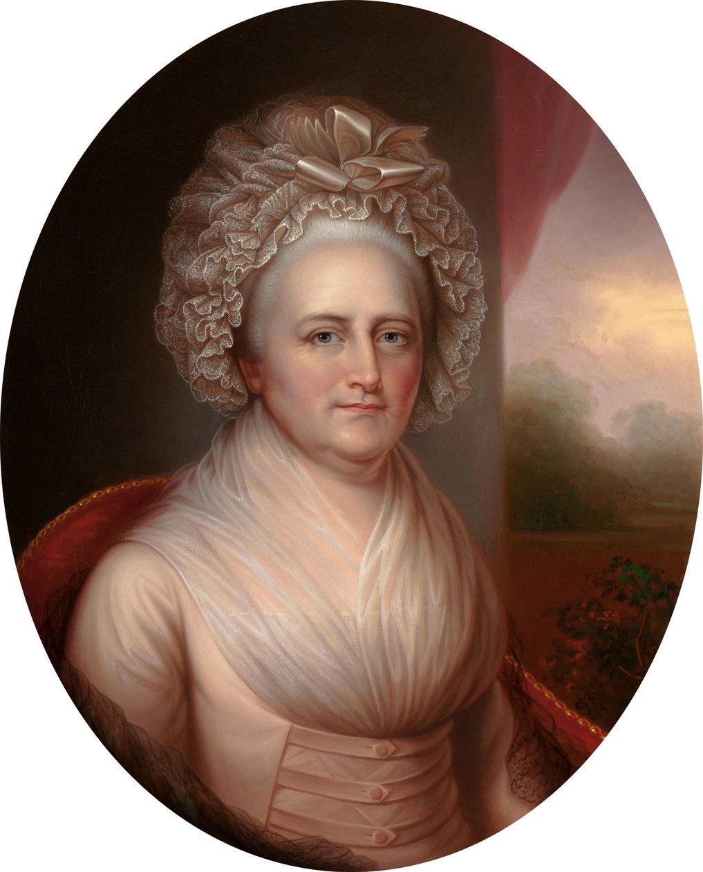 Portret Marthy Washington 1731-1802 autorstwa Rembrandt Peale