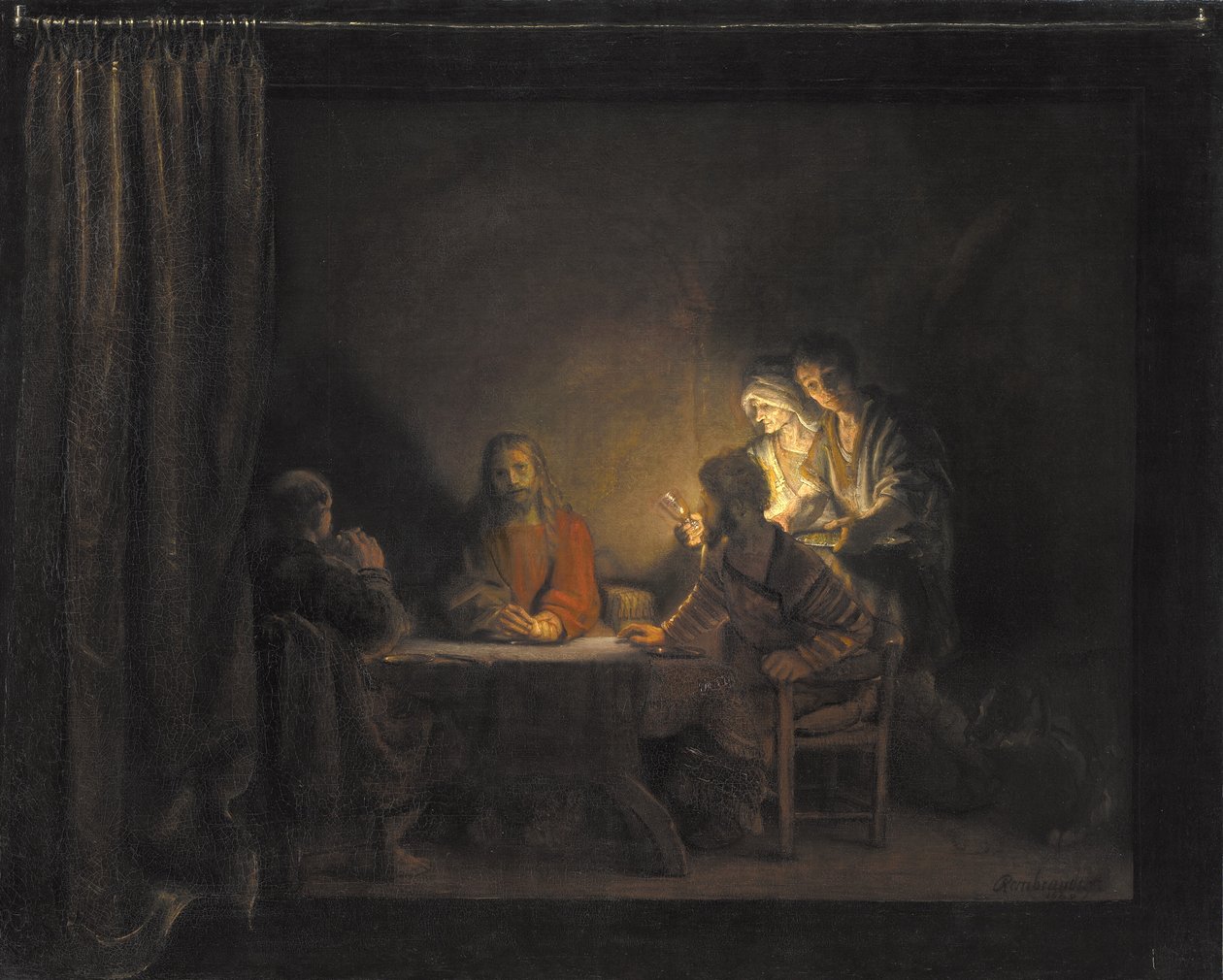 Kolacja w Emaus autorstwa Rembrandt van Rijn (værksted)