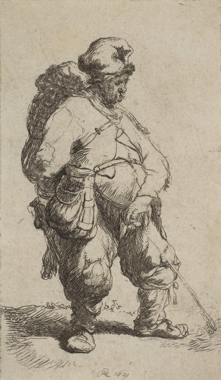 Człowiek wytwarzający wodę, 1630., 1630. autorstwa Rembrandt van Rijn
