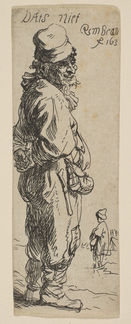 Chłop Odpowiadający: To nie, 1634. autorstwa Rembrandt van Rijn
