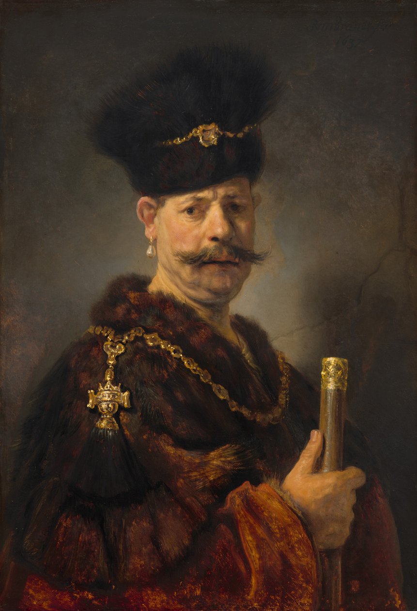 Szlachcic polski, 1637. autorstwa Rembrandt van Rijn