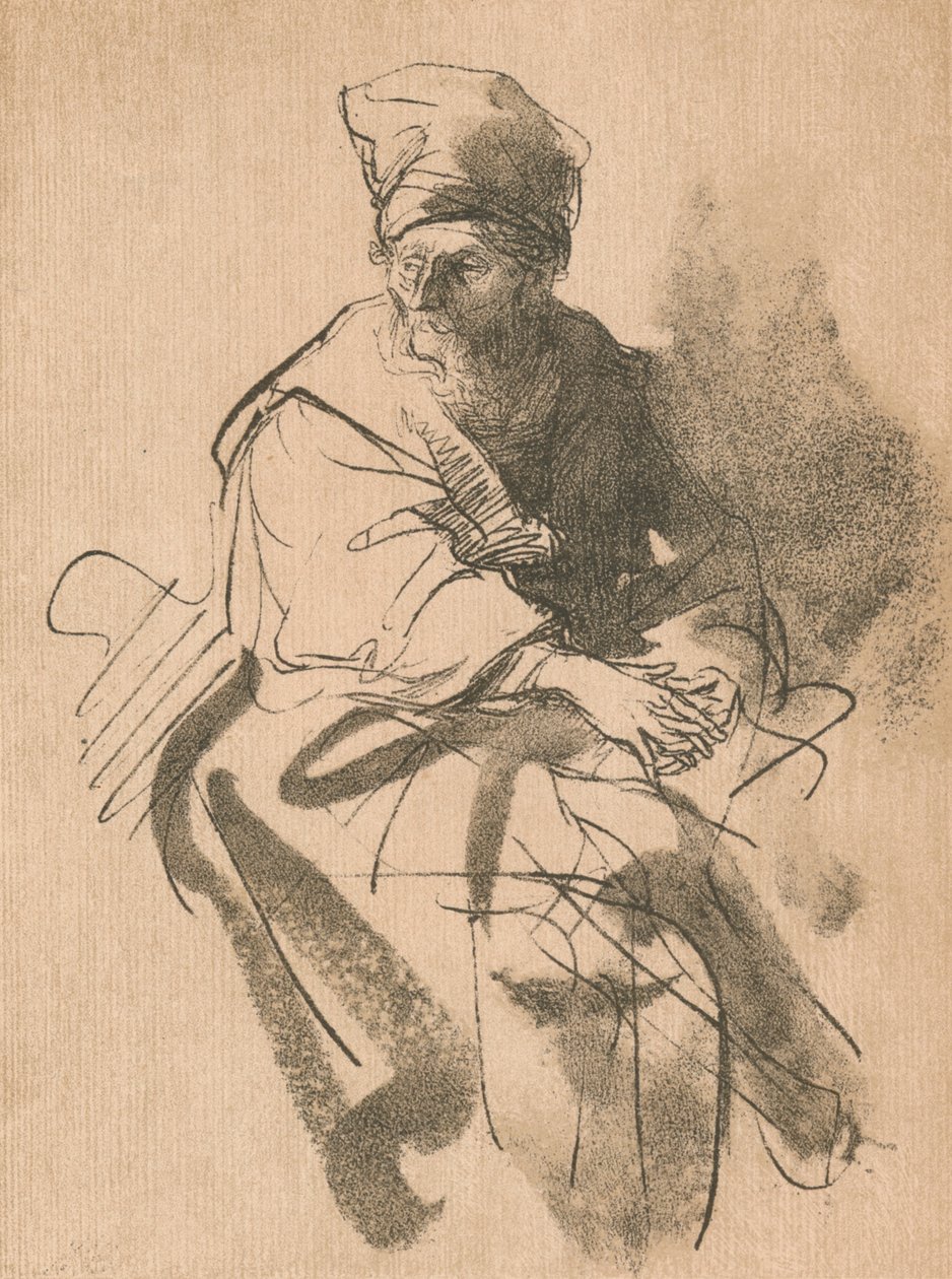Studium, XVII wiek, 1906 autorstwa Rembrandt van Rijn