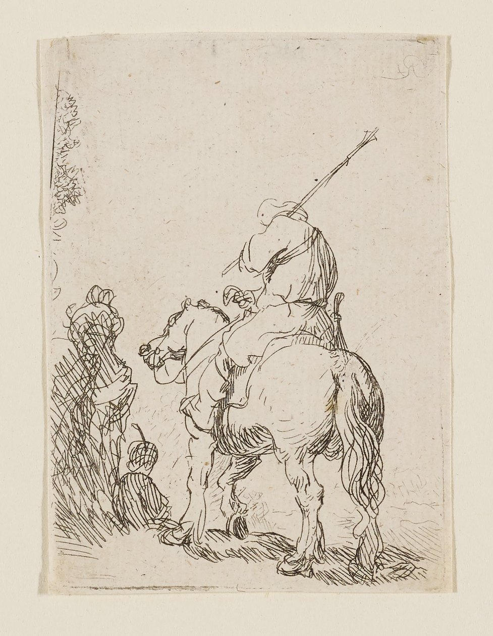 Żołnierz w turbanie na koniu autorstwa Rembrandt van Rijn