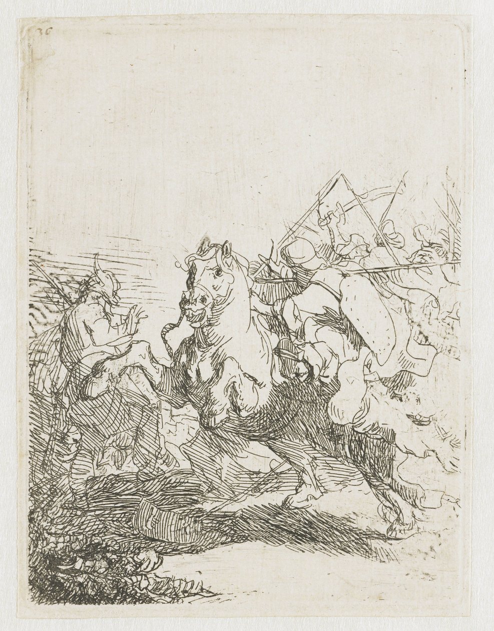 Bitwa kawalerii autorstwa Rembrandt van Rijn