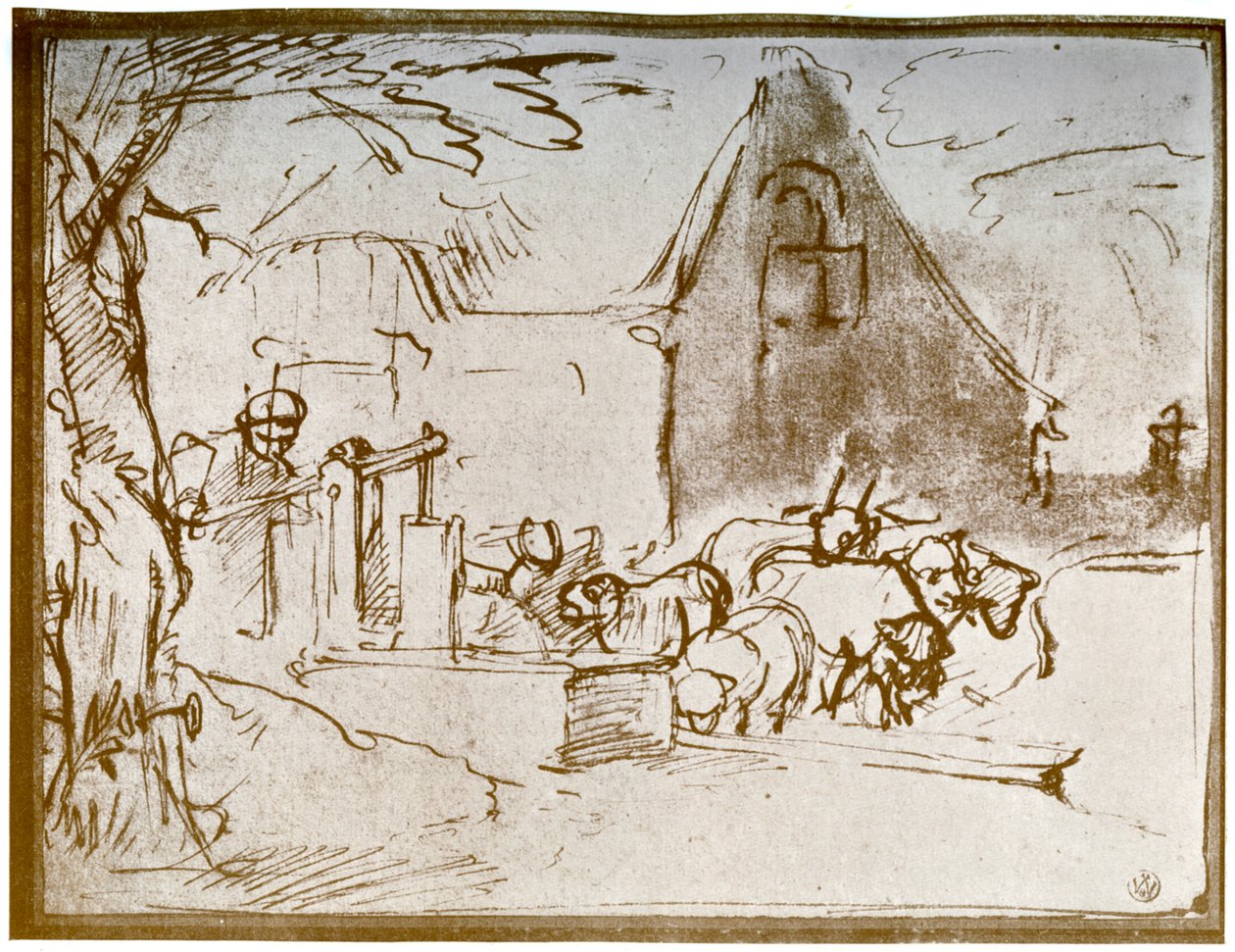 Scena podwórkowa, 1913. autorstwa Rembrandt van Rijn