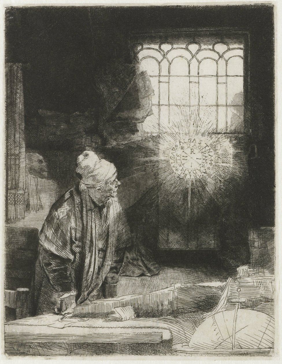 Naukowiec w swoim gabinecie autorstwa Rembrandt van Rijn