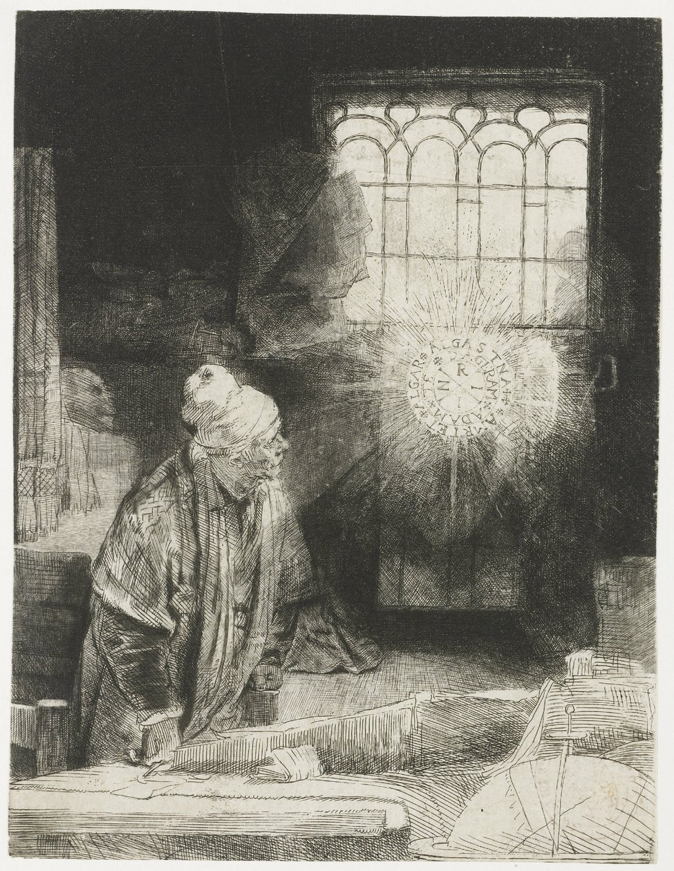 Naukowiec w swoim gabinecie autorstwa Rembrandt van Rijn