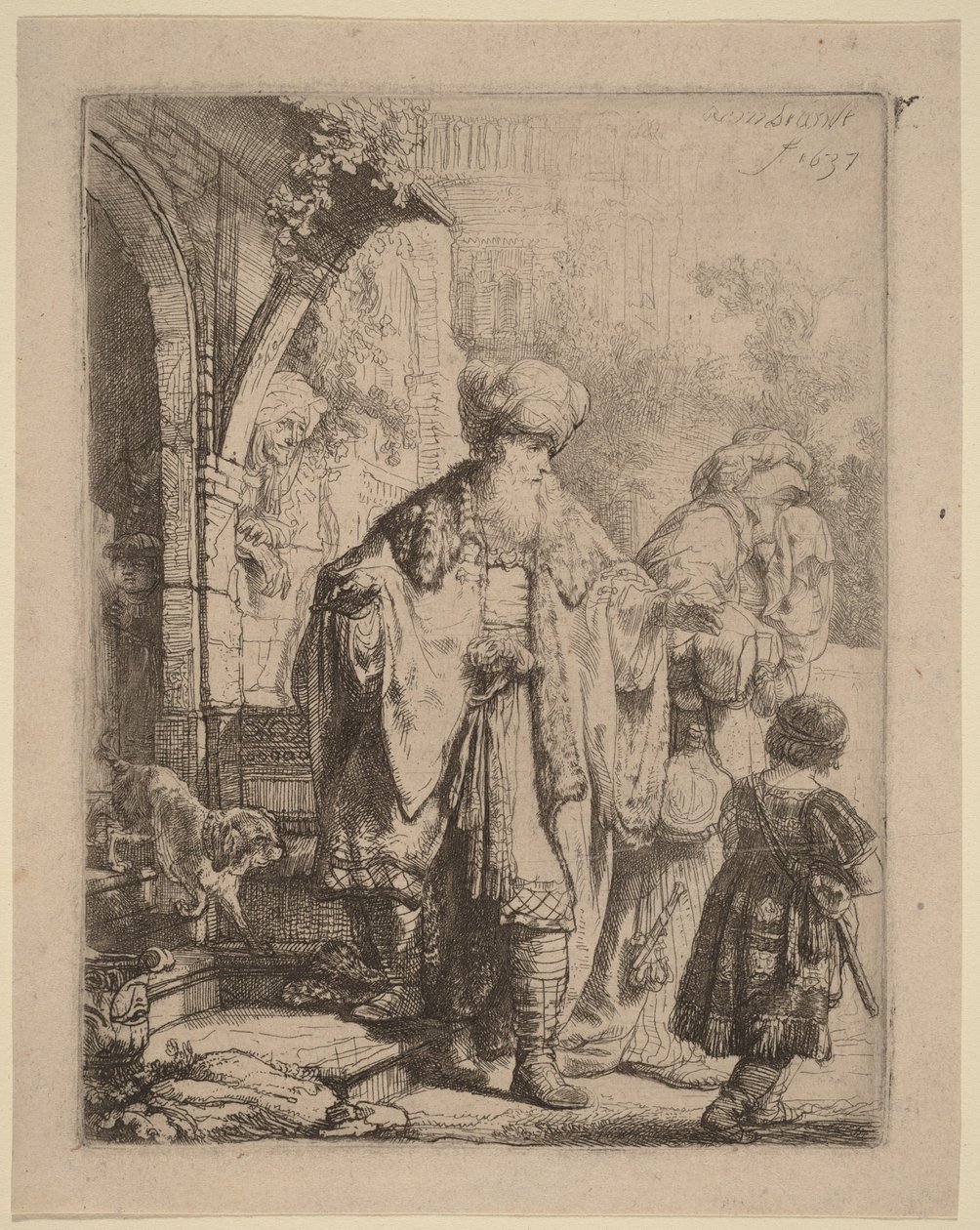Abraham wyrzuca Hagar i Ismaela autorstwa Rembrandt van Rijn