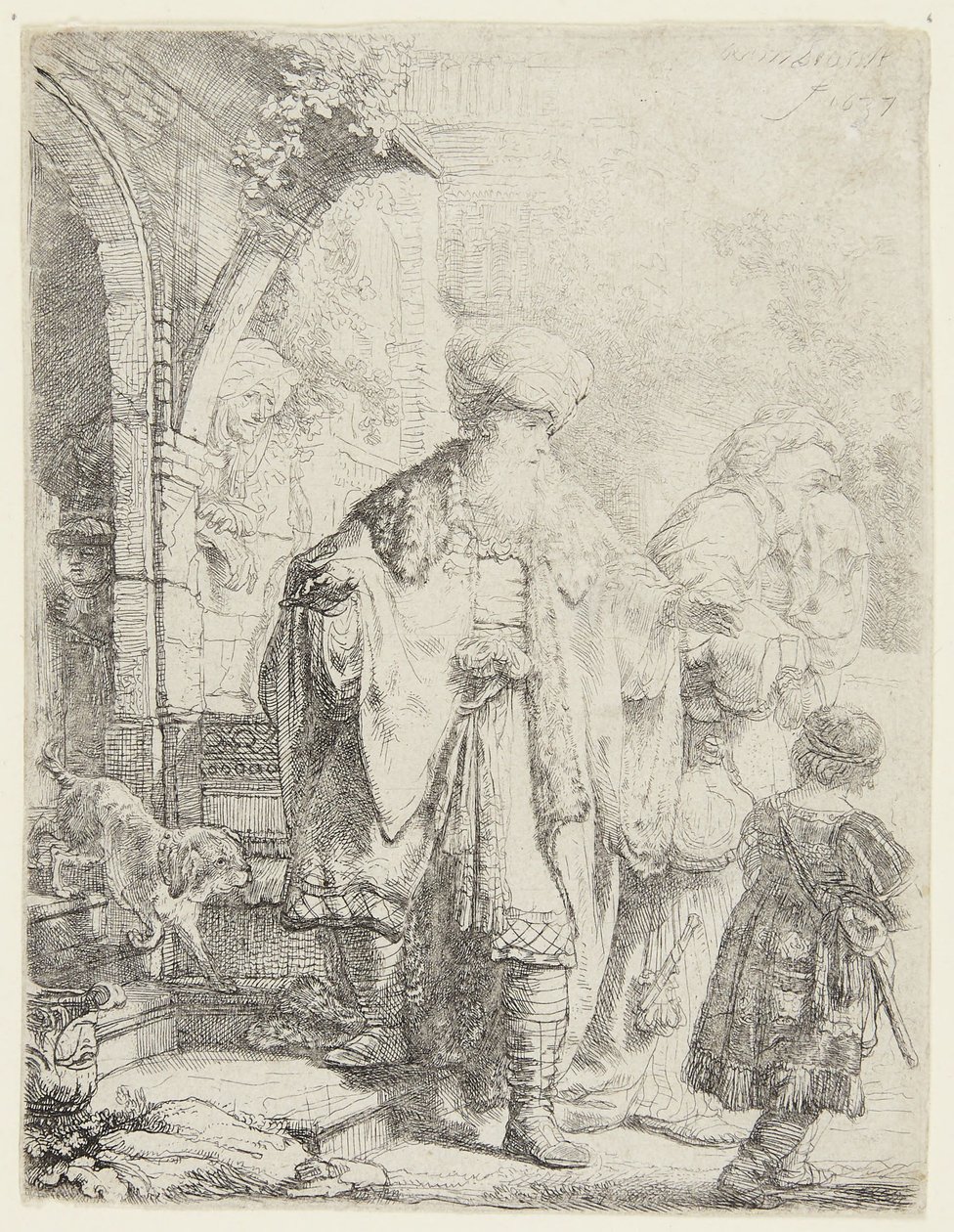 Abraham wyrzuca Hagar i Ismaela autorstwa Rembrandt van Rijn