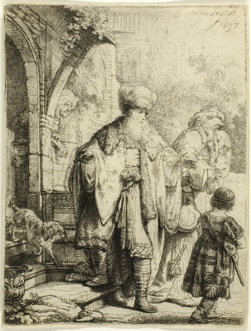 Abraham wypędza Hagar i Ismaela autorstwa Rembrandt van Rijn