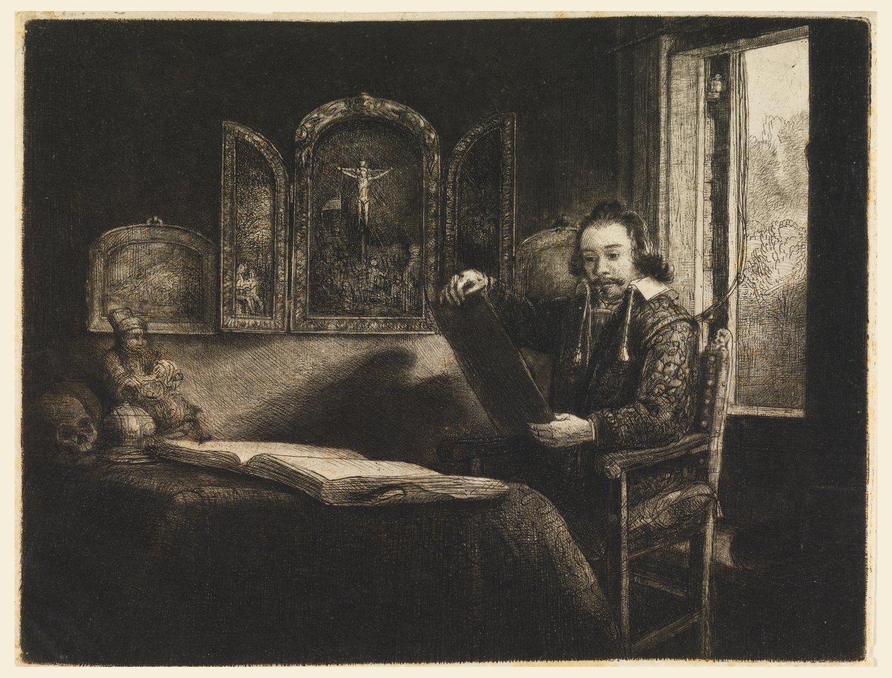 Abraham Francuz, aptekarz autorstwa Rembrandt van Rijn
