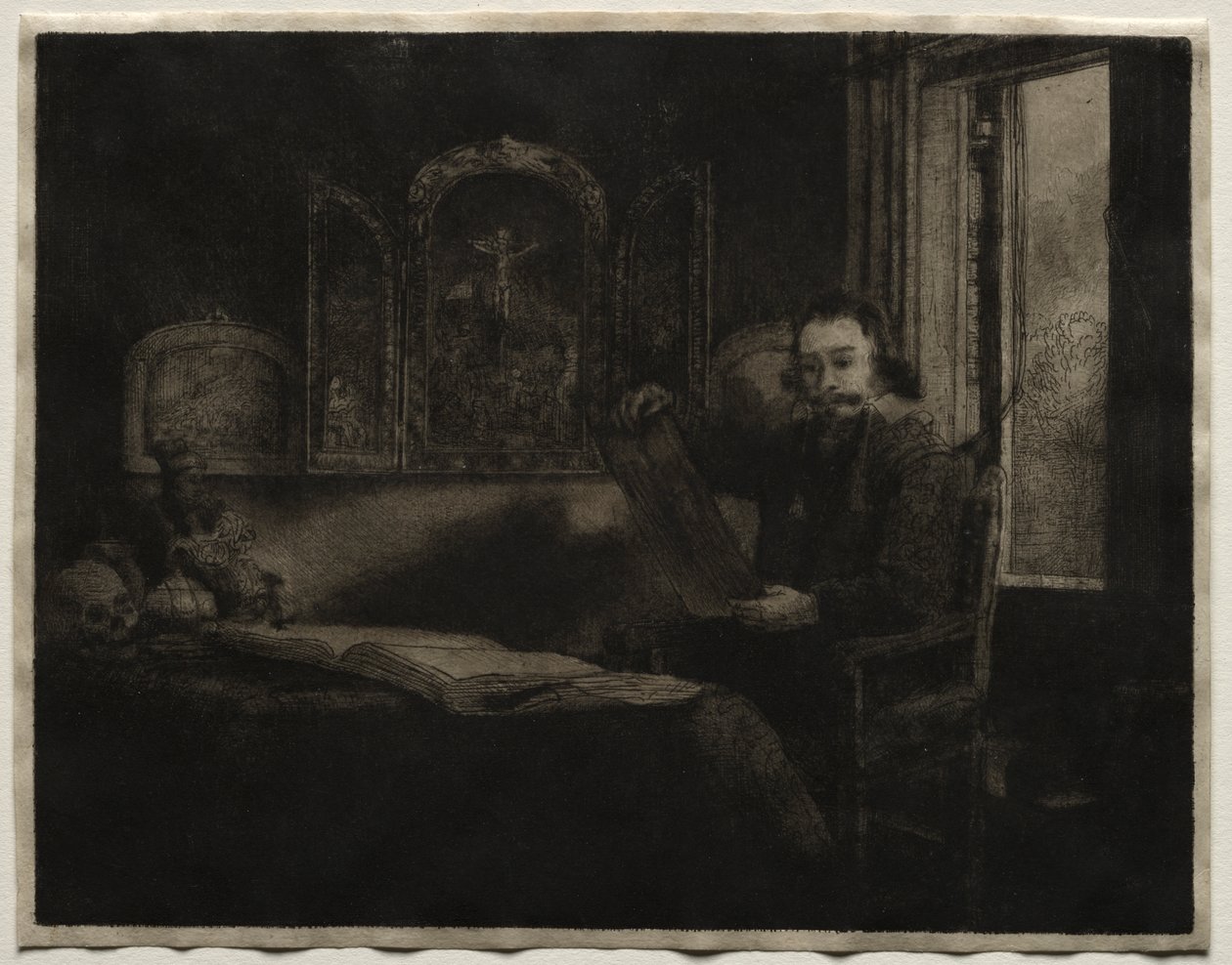 Abraham Francuz, aptekarz autorstwa Rembrandt van Rijn