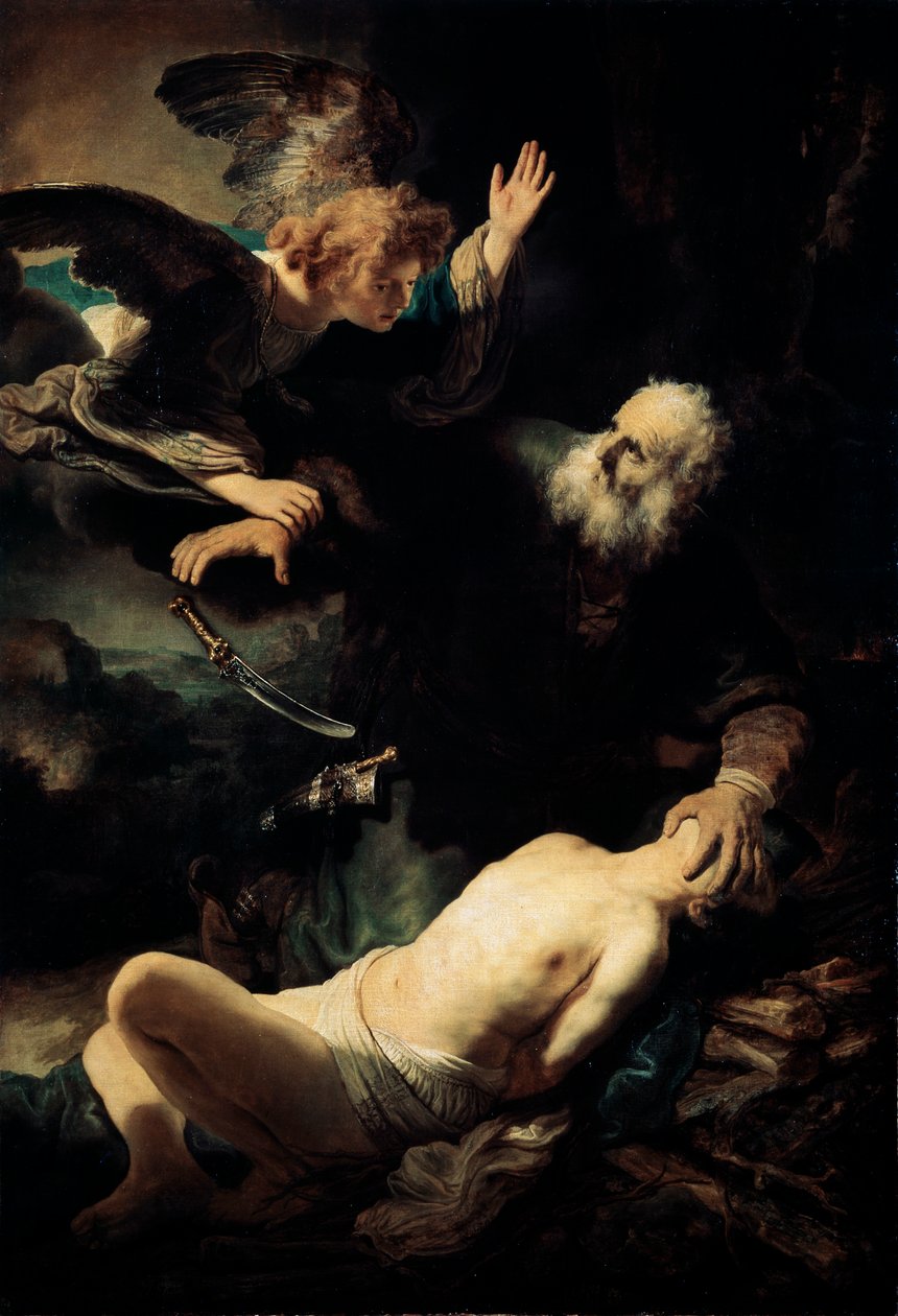 Abraham składający Izaaka w ofierze, 1635. autorstwa Rembrandt van Rijn