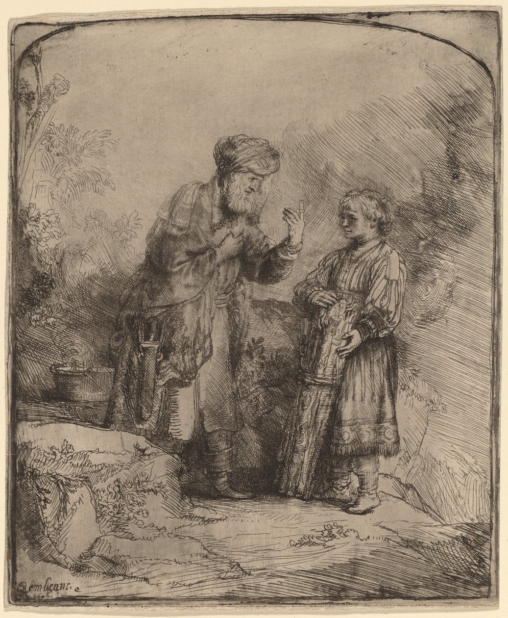Abraham i Izaak autorstwa Rembrandt van Rijn