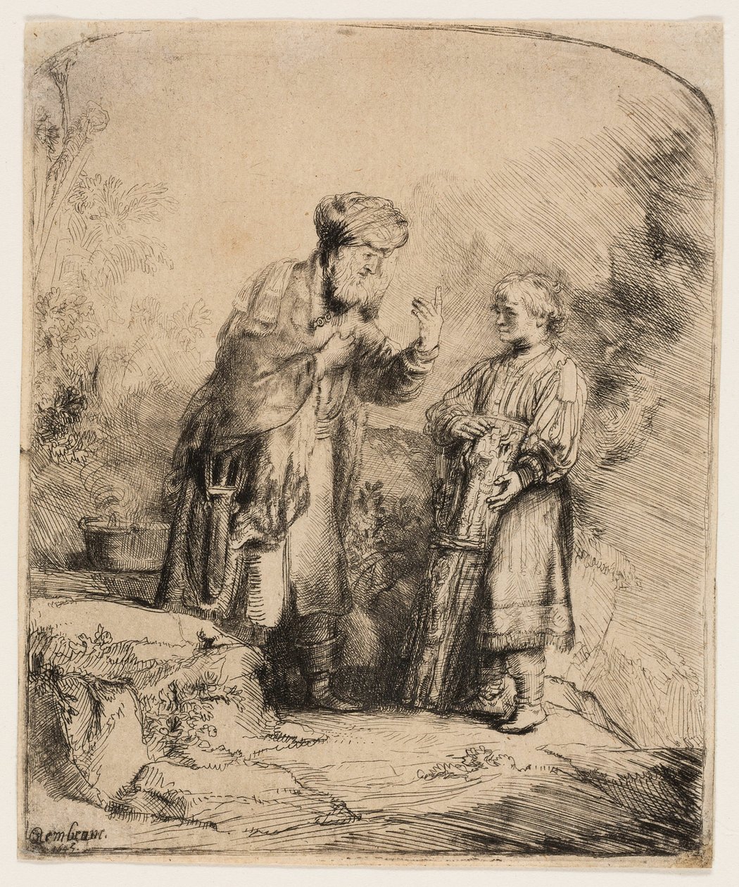 Abraham i Izaak autorstwa Rembrandt van Rijn