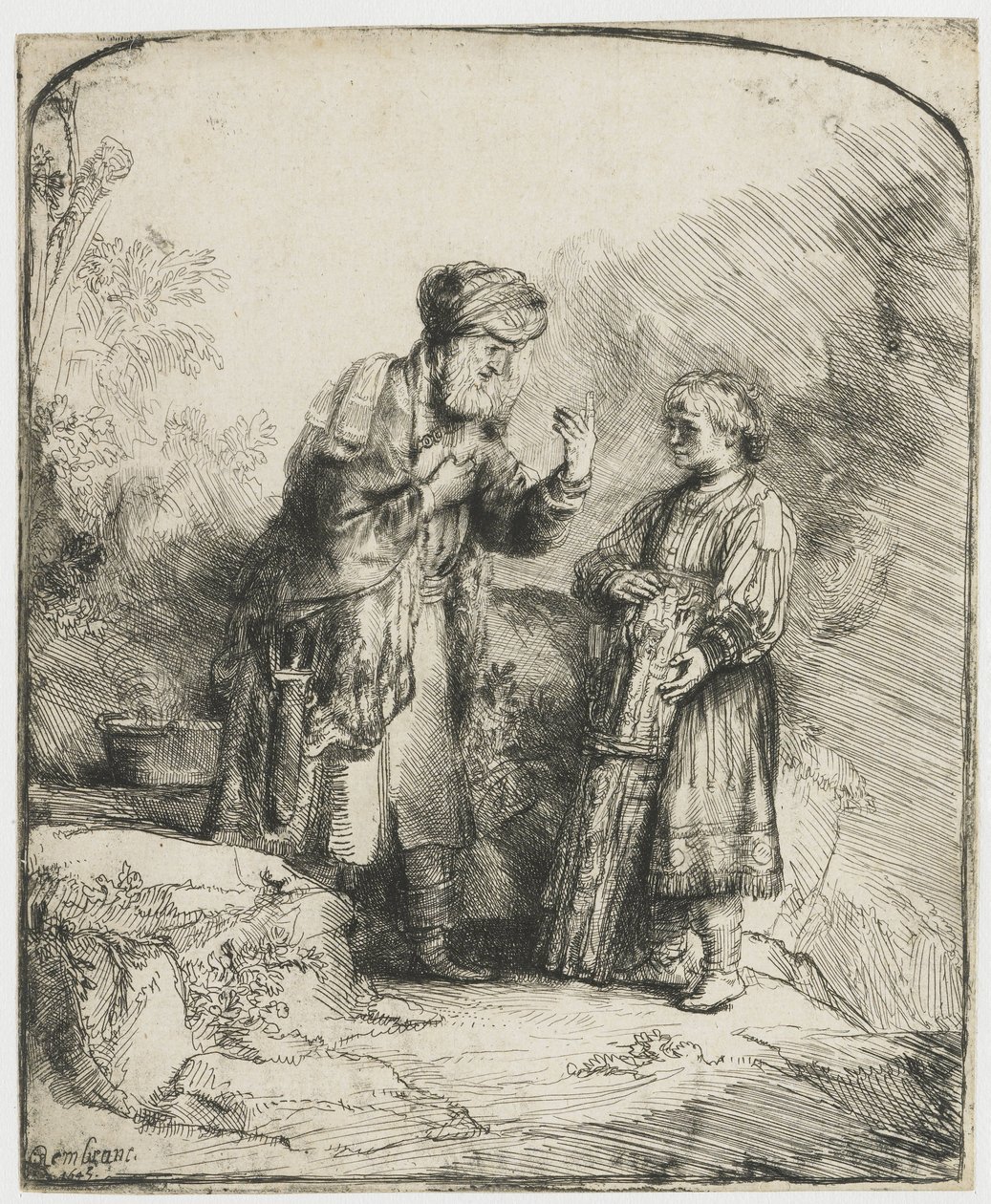 Abraham i Izaak autorstwa Rembrandt van Rijn