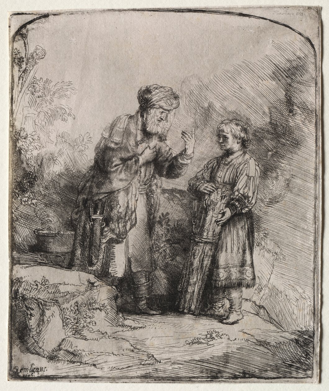 Abraham i Izaak, 1645. autorstwa Rembrandt van Rijn
