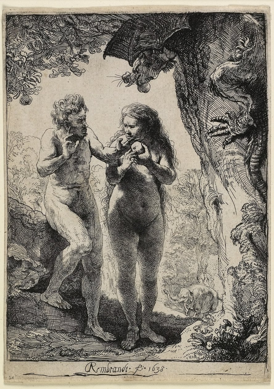 Adam i Ewa autorstwa Rembrandt van Rijn