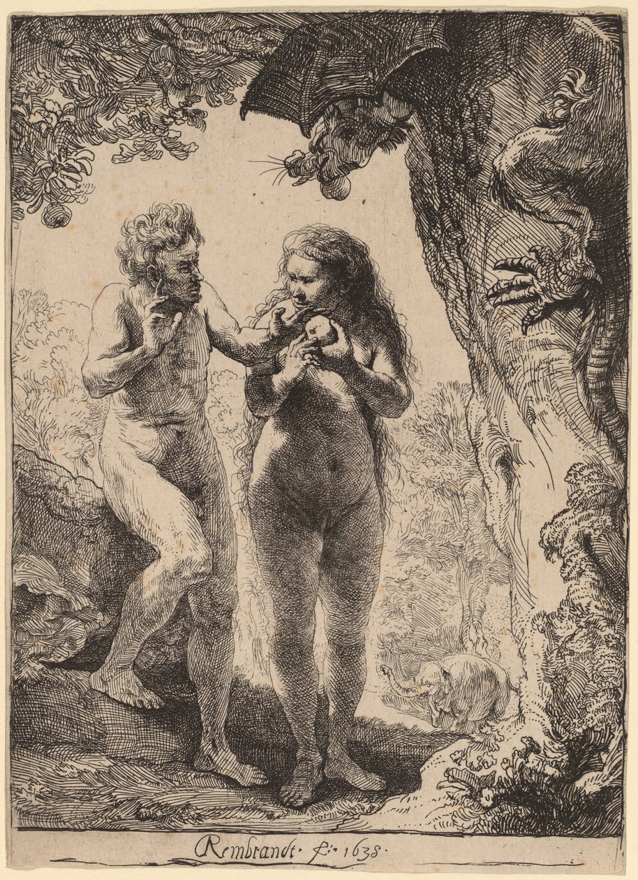 Adam i Ewa autorstwa Rembrandt van Rijn