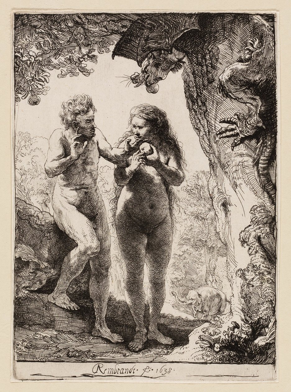 Adam i Ewa autorstwa Rembrandt van Rijn