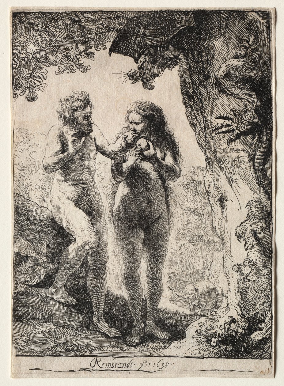 Adam i Ewa, 1638. autorstwa Rembrandt van Rijn